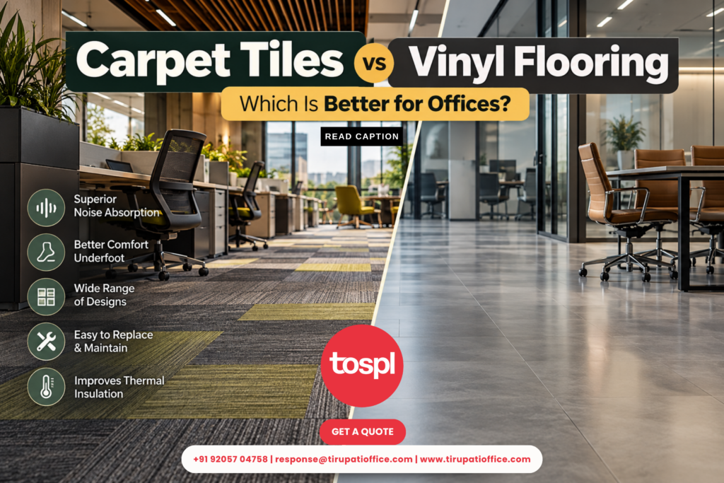 Carpet Tiles vs Vinyl Flooring: Which Is Better for Offices?